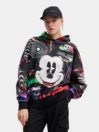 Bluzy damskie - Desigual Bluza 23WWSK11 Czarny Oversize - miniaturka - grafika 1