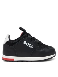 BOSS Sneakersy J52167 S Czarny - Buty dla chłopców - miniaturka - grafika 1