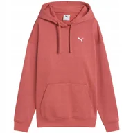 Bluzy damskie - Bluza damska Puma ESS Relaxed Hoodie FL czerwona 684976 60 2XL - miniaturka - grafika 1