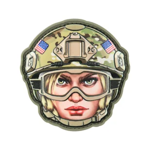 M-Tac - Naszywka Emoji USA Girl №3 - PVC 3D - Camo - 51354005 - Odzież taktyczna i umundurowanie - miniaturka - grafika 1