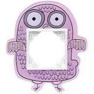 Klawisze i ramki - EFAPEL KIDS RAMKA 1-KROTNA FIOLETOWA SOWA 90910 FS - miniaturka - grafika 1