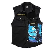 Garnitury - Brandit Męska kamizelka Iron Maiden Vintage Shirt Sleeveless FOTD, czarny, 5XL - miniaturka - grafika 1