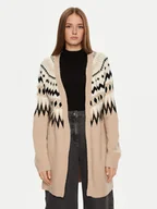 Swetry damskie - Brave Soul Kardigan LKC-555FAROEA Beżowy Regular Fit - miniaturka - grafika 1