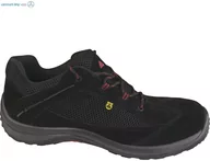 Obuwie robocze - Delta Plus Półbuty z dwoiny welurowej i poliestru typu mesh podeszwa z dwuwarstwowego PU kolor czarno-czerwony rozmiar 41 PIED VIAGIEPNR41 VIAGIEPNR41 - miniaturka - grafika 1
