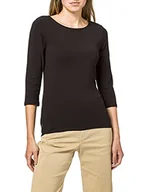 Koszulki i topy damskie - ONLY Damska koszulka Onllive Love LACE UP 3/4 Top NN, czarna, L - miniaturka - grafika 1