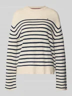 Swetry damskie - Sweter z dzianiny o kroju regular fit z czystej wełny - miniaturka - grafika 1