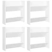 Szafki na buty - vidaXL Półki ścienne na buty, 4 szt., białe, 60x18x60 cm, płyta - miniaturka - grafika 1