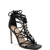 Sandały damskie - Guess Skórzane sandały na szpilce BINI - miniaturka - grafika 1