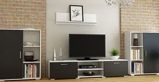 Zestaw do salonu biało akli Z0-F63 - Inne meble do salonu - miniaturka - grafika 1