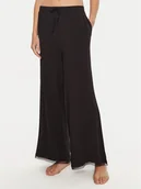 Piżamy damskie - Tommy Hilfiger Spodnie piżamowe UW0UW05575 Czarny Relaxed Fit - miniaturka - grafika 1