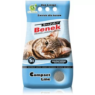 SUPER BENEK Żwirek Compact Naturalny 5L - Żwirek dla kotów - miniaturka - grafika 1