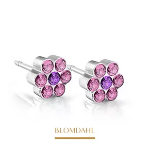 Blomdahl -  Kolczyk Daisy Light Rose/ Amethyst 5 mm SFJ 2szt - Piercing - miniaturka - grafika 1