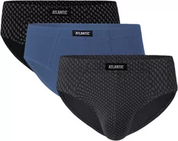 Slipy męskie Atlantic 3MP-112 Classic 3-pak GRA/NIE/GRF - Majtki męskie - miniaturka - grafika 1