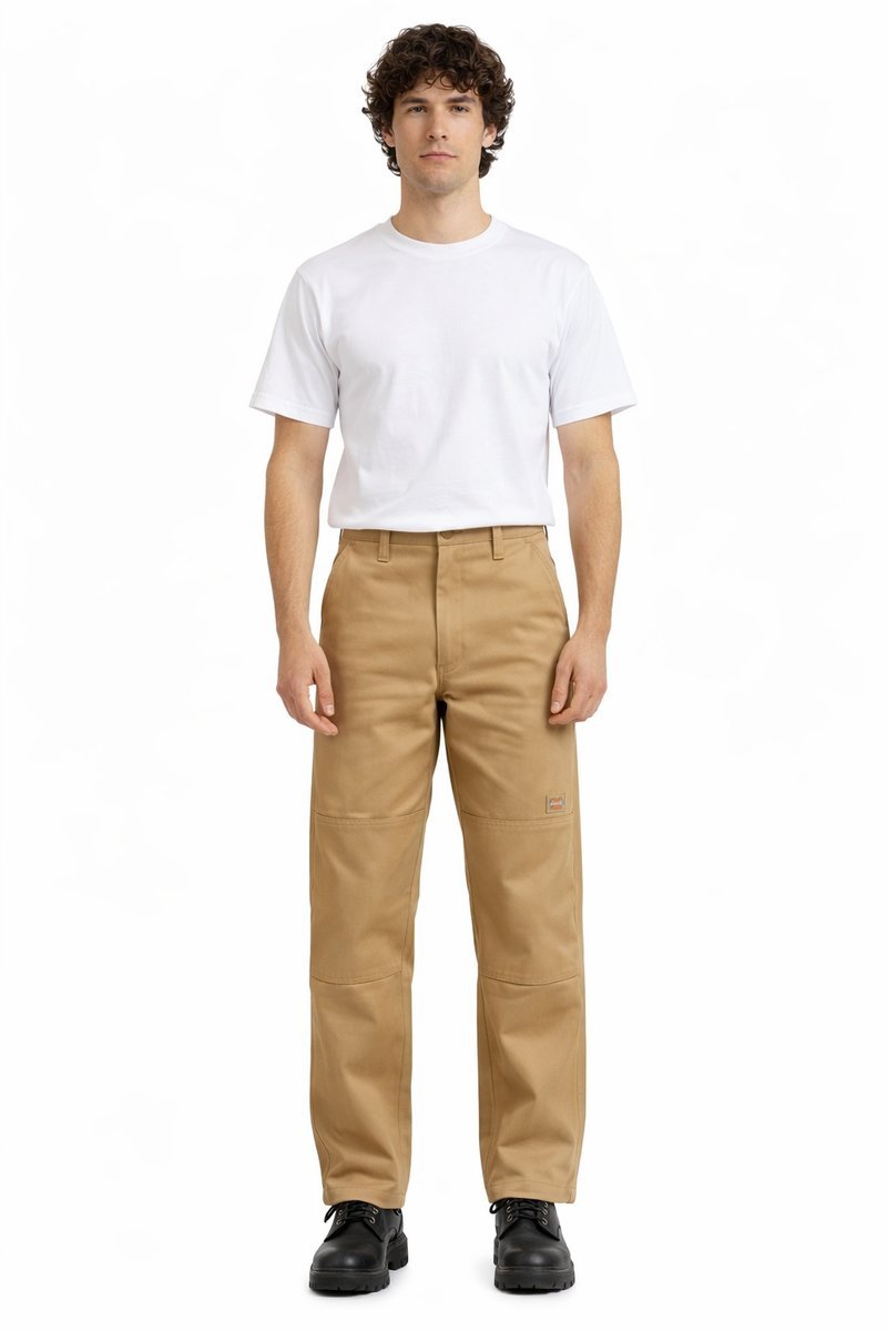 DICKIES KLASYCZNE SPODNIE CHINOS BEŻOWE Z KIESZENIĄ BOCZNĄ 32/34 1I4A