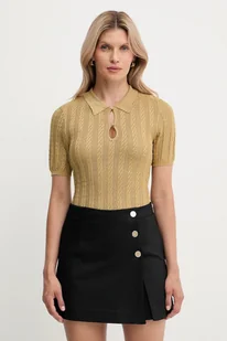 Morgan polo damski kolor zielony MCABI - Koszulki i topy damskie - miniaturka - grafika 1