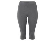 Legginsy - esmara® Legginsy 3/4 damskie PLUS SIZE XXL z biobawełny (Szary, L(44/46)) - miniaturka - grafika 1