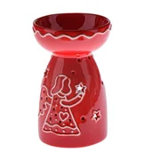 Świeczniki - Kominek świecznik czerwony aniołek ceramika święta - miniaturka - grafika 1