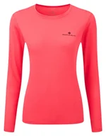 Koszulki sportowe damskie - RONHILL Koszulka biegowa z długim rękawem damska CORE L/S TEE różowa - miniaturka - grafika 1