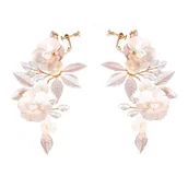 Kolczyki - Kolczyki Ślubne Boho Wizytowe Wiszące Z Kryształkami Stal Szlachetna Kols08 - miniaturka - grafika 1