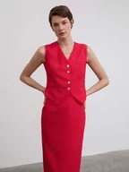 Kamizelki damskie - BGN Kamizelka w kolorze różowym - miniaturka - grafika 1