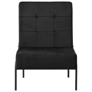 shumee shumee Fotel 65x79x87 cm czarny obity aksamitem - Fotele - miniaturka - grafika 1