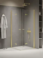 Kabiny prysznicowe - Kabina prysznicowa New Trendy New Soleo 80x80 kwadratowa złota K-1948 - miniaturka - grafika 1