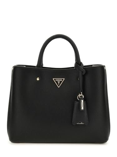 GUESS Meridian Girlfriend Satchel, ręczna torba damska, jeden rozmiar, czarny, Taille unique