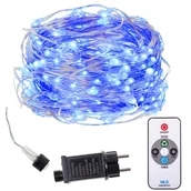 Oświetlenie świąteczne - Lampki choinkowe z pilotem 480 led druciki na prąd niebieski CL0514 - miniaturka - grafika 1