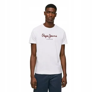 Pepe Jeans Koszulka Męska T-shirt Biała R. L - Koszulki męskie - miniaturka - grafika 1