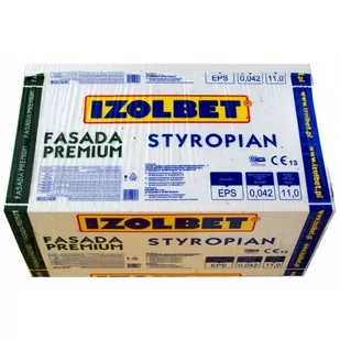Styropian Izolbet Fasada Premium 8 cm frezowany EPS 0,042 W/(mK) 3,5 m2 - Styropian - miniaturka - grafika 1