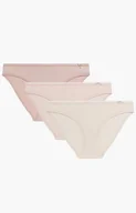 Majtki damskie - 3-pack figi damskie bikini 3CLP-001-ECRC/BEZ/PUD, Kolor ecru-różowy, Rozmiar M, ATLANTIC - Intymna - miniaturka - grafika 1