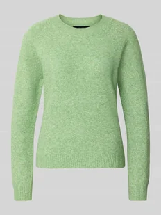 Sweter z dzianiny o kroju regular fit z raglanowymi rękawami model ‘DOFFY’ - Swetry damskie - miniaturka - grafika 1