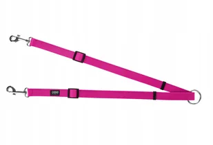 CHABA DWÓJNIK REGULOWANY S 1,0/32-55cm FUKSJA - Smycze dla psów - miniaturka - grafika 1