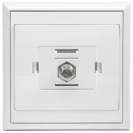 Gniazdka elektryczne - Gniazdo TV Luna typu "F" białe - miniaturka - grafika 1