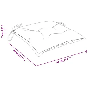 Poduszki na krzesła, 2 szt., wzór w liście, 40x40x7 cm, tkanina - Poduszki ogrodowe - miniaturka - grafika 11