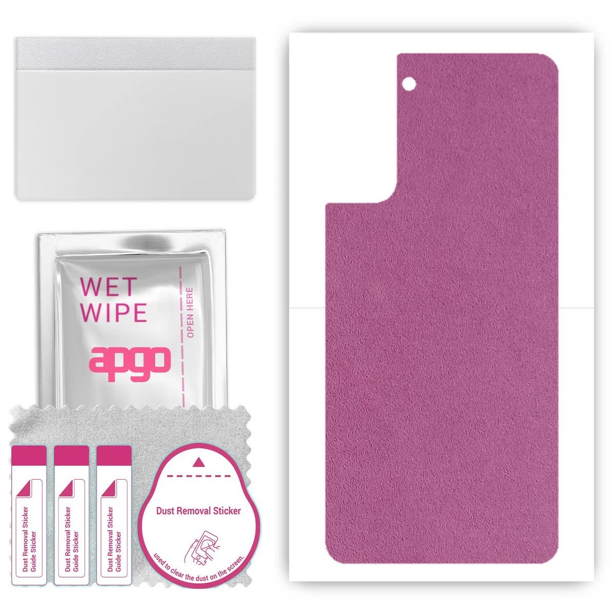 Folia naklejka skórka strukturalna na TYŁ Zamsz do Samsung Galaxy S21 Plus 5G - Zamsz Fioletowy - apgo SKINS