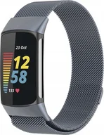 Akcesoria do smartwatchy - PASEK Bransoleta stalowa opaska do Fitbit Charge 5 - miniaturka - grafika 1