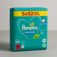 Chusteczki nawilżane - Pampers Fresh Clean chusteczki nawilżane 5x52 szt - miniaturka - grafika 1