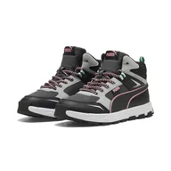 Buty trekkingowe dziecięce - Młodzieżowe sneakersy Evolve Trail PUMA Dusky Gray Pinkscape Black Pink - miniaturka - grafika 1