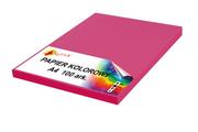 Szkolne artykuły papiernicze - Papier kolorowy A4 80g różowy intensywny 100 arkuszy - miniaturka - grafika 1
