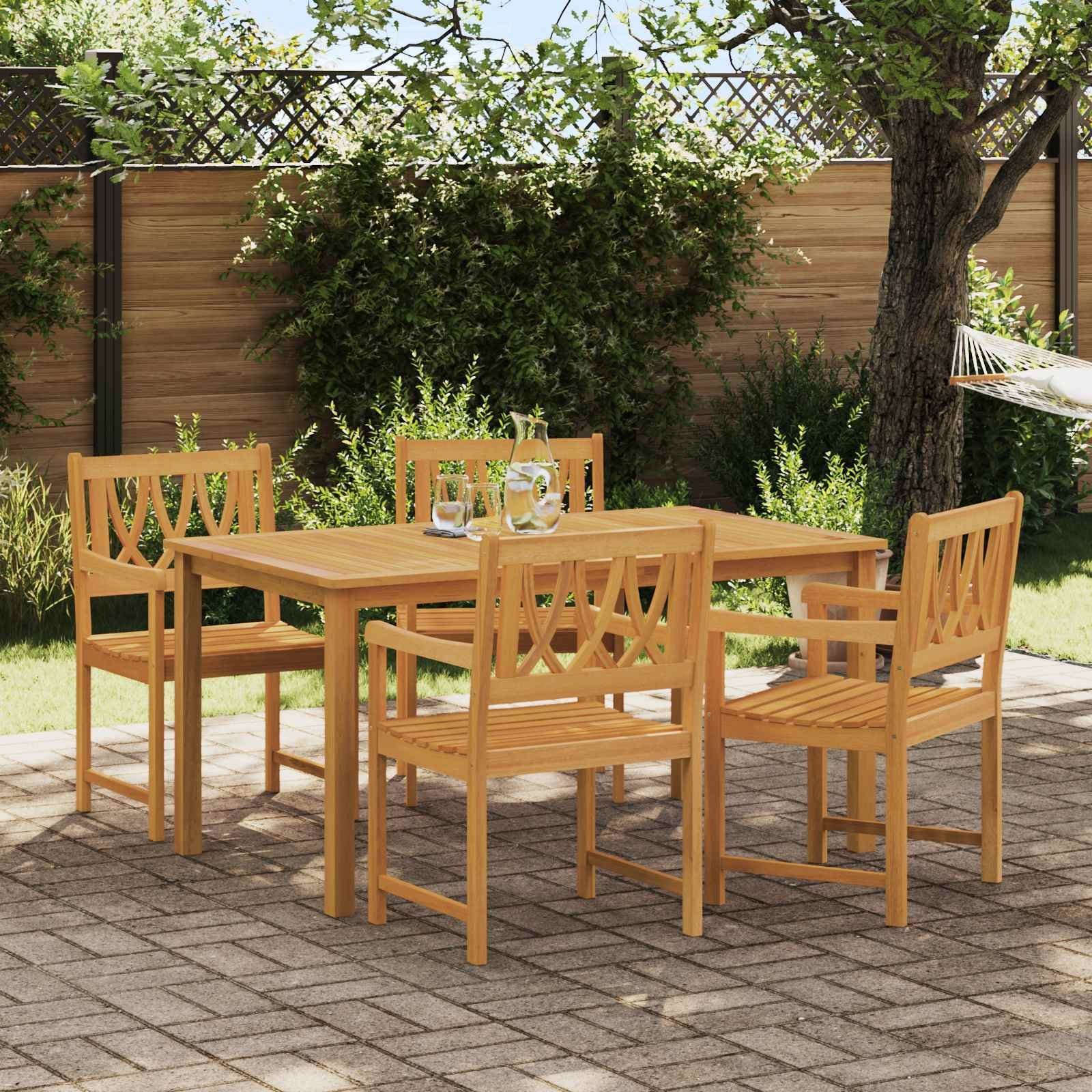 vidaXL Ławka ogrodowa 4 pcs naturalny 56 x 55,5 x 90 cm