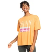 Koszulki i topy damskie - Koszulka damska Roxy Sand Under The Sky bawełniana pomarańczowa z nadrukiem -S - miniaturka - grafika 1