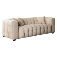 Sofy i kanapy - Kanapa Sofa Glamour 3 Osobowa Do Salonu Wygodna Kremowa MODERNO 3S - miniaturka - grafika 1