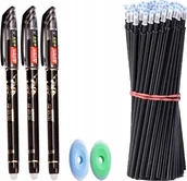 Długopisy - Długopis Ścieralny Zmazywalny Czarny Gumka Znika Ścieralny Zestaw 85Szt - miniaturka - grafika 1