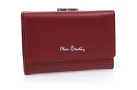 Portfele - Ciemnoczerwona portmonetka Pierre Cardin, portfel - miniaturka - grafika 1
