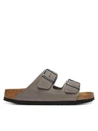 Klapki i japonki damskie - Birkenstock Klapki Arizona Sfb 1013645 Szary - miniaturka - grafika 1