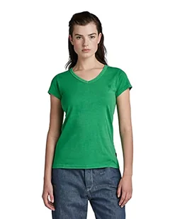 G-STAR RAW Women's Eyben Stripe Slim V-Neck Top T-Shirt, zielony (Jolly Green gd B059-D828), XXS, zielony (Jolly Green Gd B059-d828), XXS - Koszulki i topy damskie - miniaturka - grafika 1