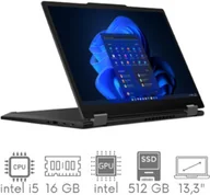 Elektronika OUTLET - 2w1 LENOVO ThinkPad X13 Yoga G4 i5-1345U 16GB 512SSD 13,3'' WUXGA FHD+ 1920x1200 X360 Modem WWAN 5G WiFi BT Kam Win11pro GW12mc - miniaturka - grafika 1