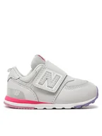 Buty dla dziewczynek - New Balance Sneakersy NW574KII Szary - miniaturka - grafika 1