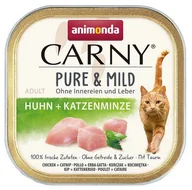 Mokra karma dla kotów - Animonda Carny Pure & Mild Kurczak + Kocimiętka tacka 100g - miniaturka - grafika 1